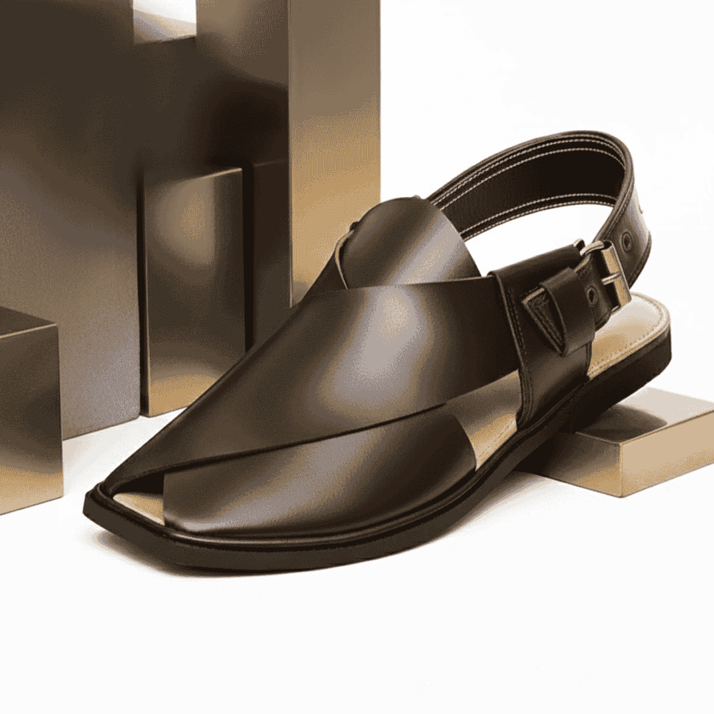 Handmade Brown Charsadda Gol T Chappal 1 2 Handmade Brown Charsadda Gol T Chappal