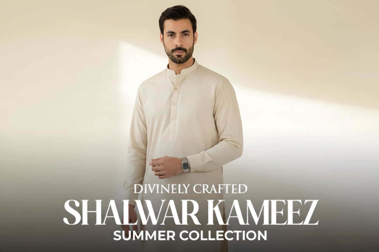 Men's Shalwar Kameez Banner - Clear Face