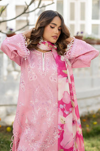 Unstitched 3 Piece Lawn pink Premium