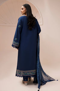 Unstitched 3 Piece Lawn Blue Premium